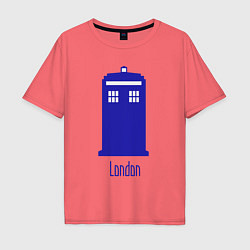 Мужская футболка оверсайз Tardis - London