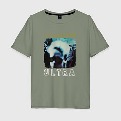 Футболка оверсайз мужская Depeche Mode - Ultra mode logo, цвет: авокадо