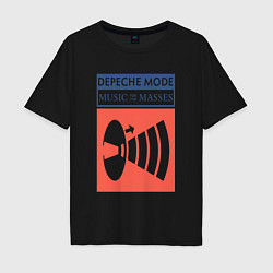 Футболка оверсайз мужская Depeche Mode - Music for the masses merch, цвет: черный