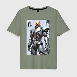 Мужская футболка оверсайз Vladimir Lenin - cyberpunk fantasy