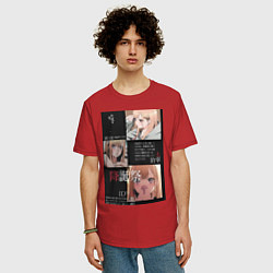 Футболка оверсайз мужская Марин Китагава коллаж, цвет: красный — фото 2