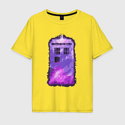 Футболка оверсайз мужская Violet tardis, цвет: желтый