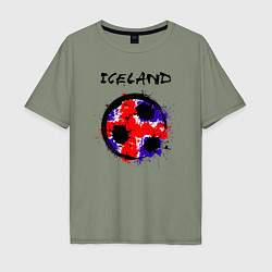 Мужская футболка оверсайз Сборная Исландии