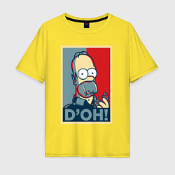 Мужская футболка оверсайз Homer with donut