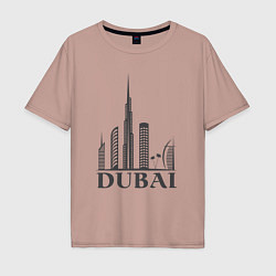 Мужская футболка оверсайз Dubai city style