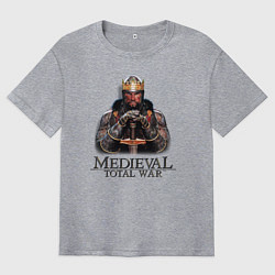 Футболка оверсайз мужская Medieval: Total War logo, цвет: меланж