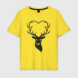 Мужская футболка оверсайз Love deer