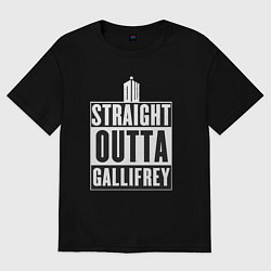 Футболка оверсайз мужская Straight outta gallifrey, цвет: черный