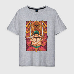 Мужская футболка оверсайз One piece Зоро бог