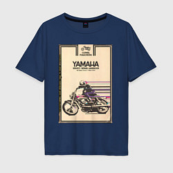 Мужская футболка оверсайз Мотоцикл Yamaha