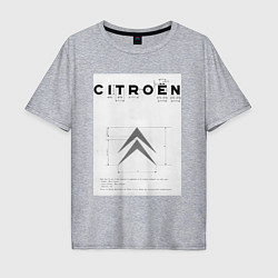 Мужская футболка оверсайз Citroen логотип