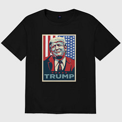 Футболка оверсайз мужская Трамп Дональд, цвет: черный