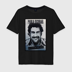 Мужская футболка оверсайз Escobar draw portrait