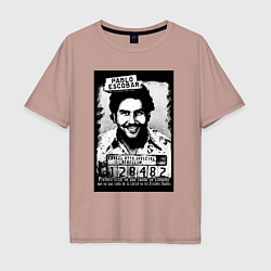 Мужская футболка оверсайз Escobar in the jail
