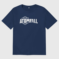 Футболка оверсайз мужская Atomfall logo, цвет: тёмно-синий