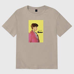 Футболка оверсайз мужская J-hope Butter, цвет: миндальный