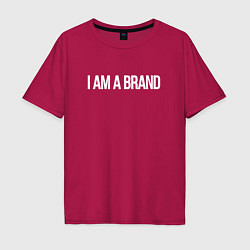 Футболка оверсайз мужская I am a brand, цвет: маджента