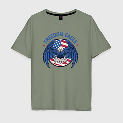Мужская футболка оверсайз США - орёл свободы
