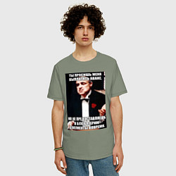 Футболка оверсайз мужская Бухгалтерия крестный отец, цвет: авокадо — фото 2