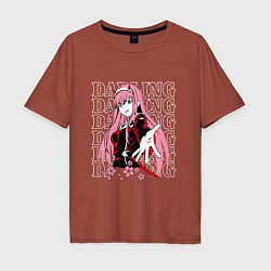 Мужская футболка оверсайз Darling in the FranXX Милый из Франкса