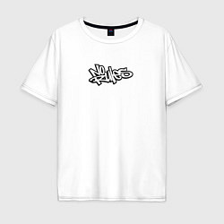 Мужская футболка оверсайз No rules graffiti