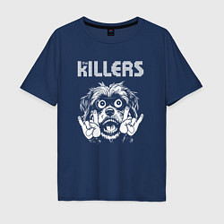 Футболка оверсайз мужская The Killers rock dog, цвет: тёмно-синий