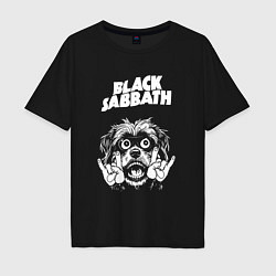 Мужская футболка оверсайз Black Sabbath rock dog