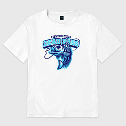 Футболка оверсайз мужская Fishing club dead bass, цвет: белый
