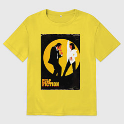 Футболка оверсайз мужская Криминальное чтиво парный танец, цвет: желтый