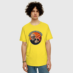 Футболка оверсайз мужская Шуфутинский 3 сентября мем, цвет: желтый — фото 2