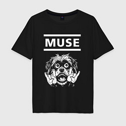 Мужская футболка оверсайз Muse rock dog