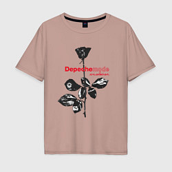Мужская футболка оверсайз Depeche Mode - Violator black rose