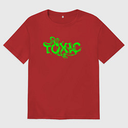 Мужская футболка оверсайз Toxic text