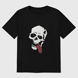 Футболка оверсайз мужская Jesse pinkman skeleton tong skull, цвет: черный