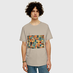 Футболка оверсайз мужская Inspired by Paul Klee, цвет: миндальный — фото 2