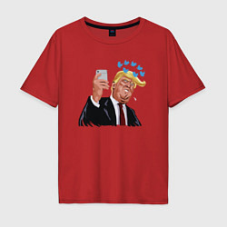 Футболка оверсайз мужская Твиттер Трампа, цвет: красный