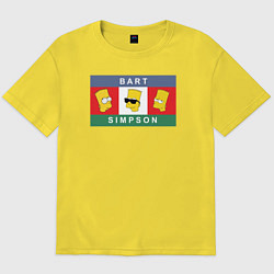 Мужская футболка оверсайз Bart Simpson дикая голова