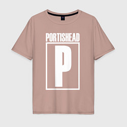 Футболка оверсайз мужская Portishead, цвет: пыльно-розовый