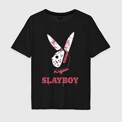 Футболка оверсайз мужская Slayboy, цвет: черный