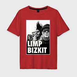 Футболка оверсайз мужская Limp Bizkit all, цвет: красный