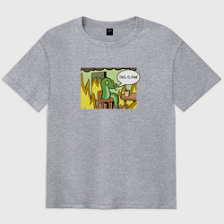 Мужская футболка оверсайз This is fine - 2025