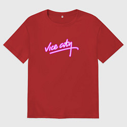 Футболка оверсайз мужская Вайсити гейм лого, цвет: красный