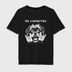 Футболка оверсайз мужская The Cranberries rock dog, цвет: черный