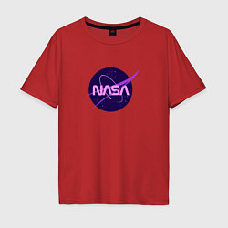 Футболка оверсайз мужская NASA logo, цвет: красный