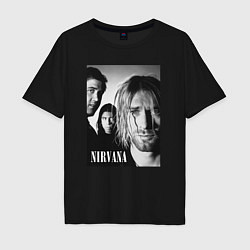 Мужская футболка оверсайз Nirvana rock band black