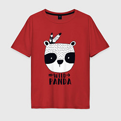 Мужская футболка оверсайз Wild panda