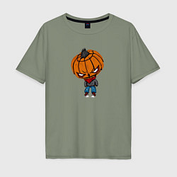 Футболка оверсайз мужская Sigma boy is Halloween, цвет: авокадо