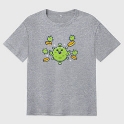 Футболка оверсайз мужская Money virus, цвет: меланж