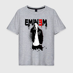 Футболка оверсайз мужская Eminem finger, цвет: меланж