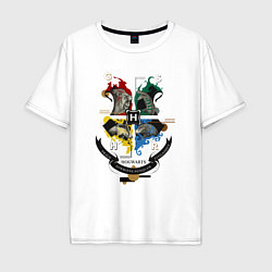 Мужская футболка оверсайз Hogwarts School of Witchcraft and Wizardry